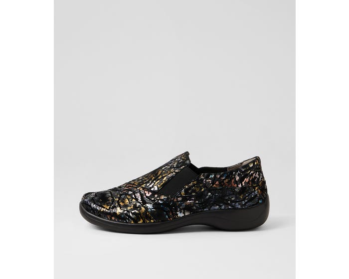 Javara Shoes Java Xf Bronze Leopard Leather Flat Shoes by Ziera