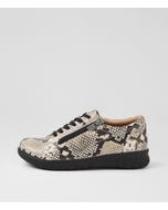 Solar Xf Black White Snake Leather Sneakers