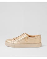 Pamela Xf Gold Cheetah Leather Sneakers