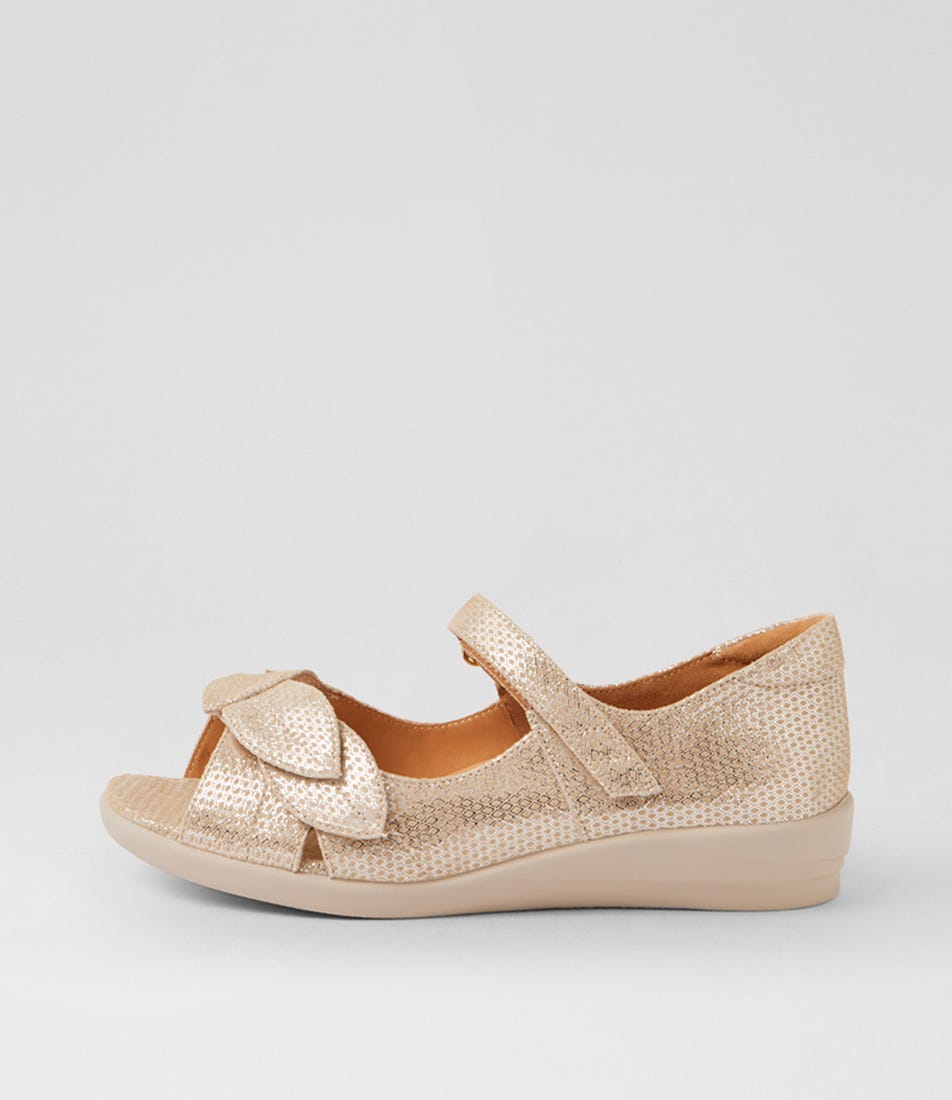Disco W Camel Mix Leather Sandals