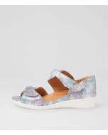 Doxie W Silver Multi Leather Sandals