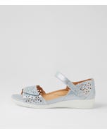 Dusty W Silver Mix Leather Sandals