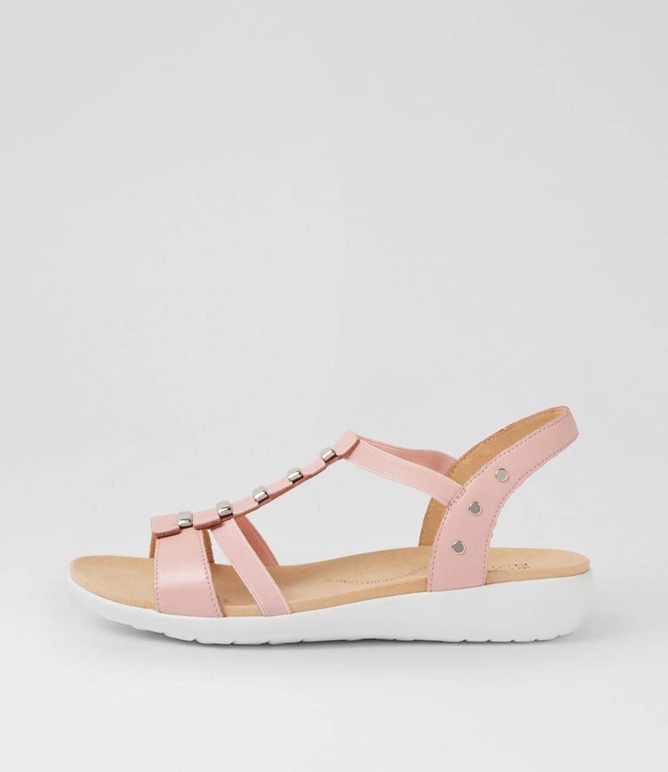 Ulover W Pretty Pink Leather Elastic Sandals