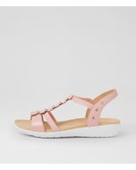Ulover W Pretty Pink Leather Elastic Sandals
