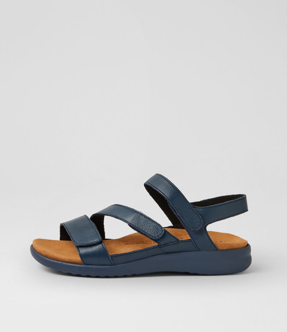 Boyde Xw Navy Leather Sandals