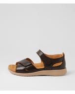 Bronn Xw Choc Almond Leather Sandals