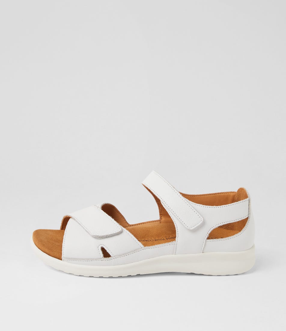 Bronn Xw White Leather Sandals