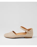 Cavalcade Xf Camel White Print Leather Flat Shoes