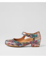 Qango Xw Teal Diamond Leather Heels