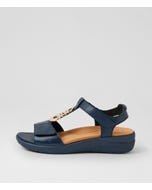 Navvon Xw Navy Leather Sandals