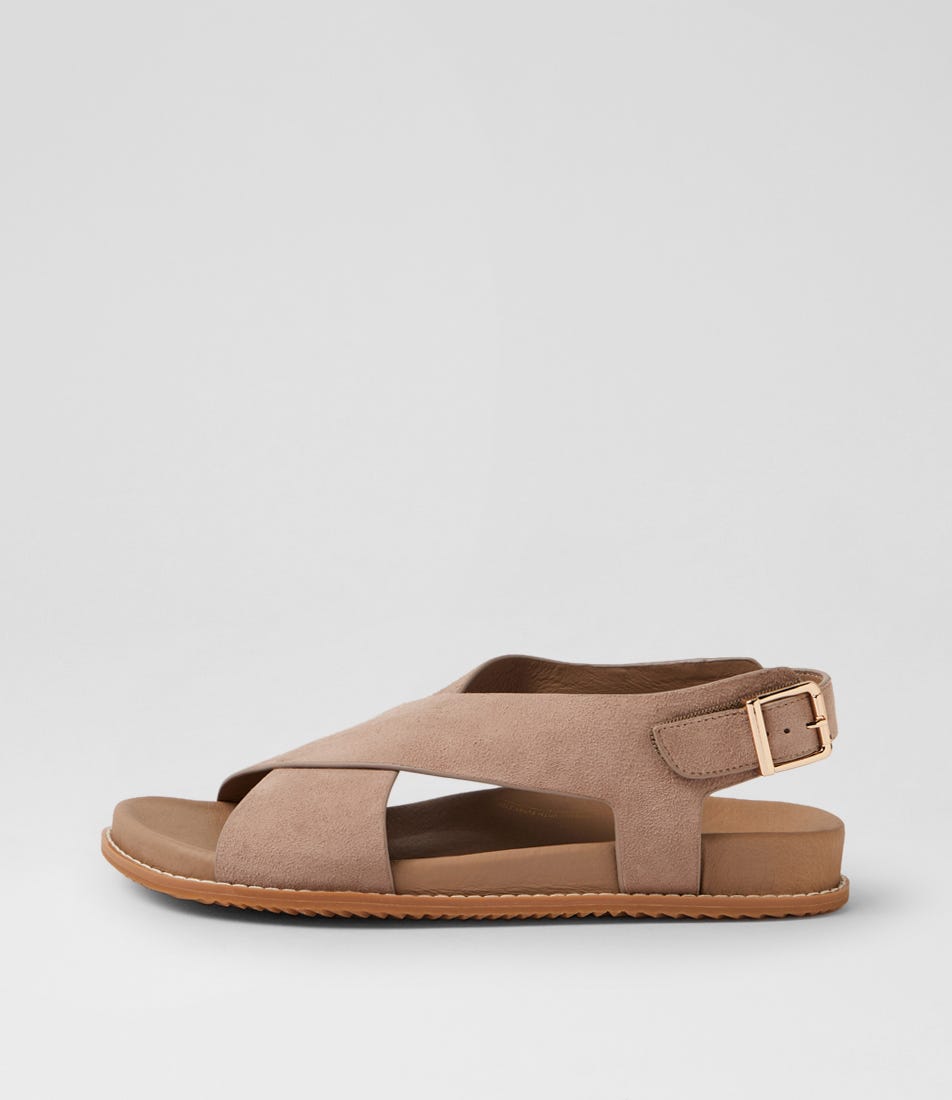 Hanako W Taupe Suede Sandals