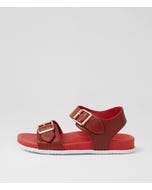 Hastice W Red Leather Sandals