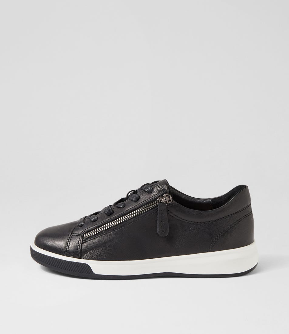 洋楽 Early On / Sneaker/AOR Aito Xf Black Leather Sneakers by Ziera