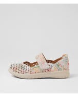 Sindis Xf Nude Floral Leather Mary Janes