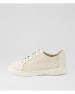 Ackla Xf Milk Beige Leather Synthetic Raffia Sneakers