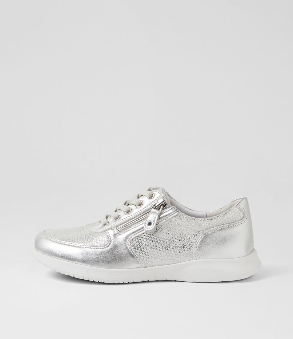 Femke Xf Silver Silver Diamonds Leather Sneakers