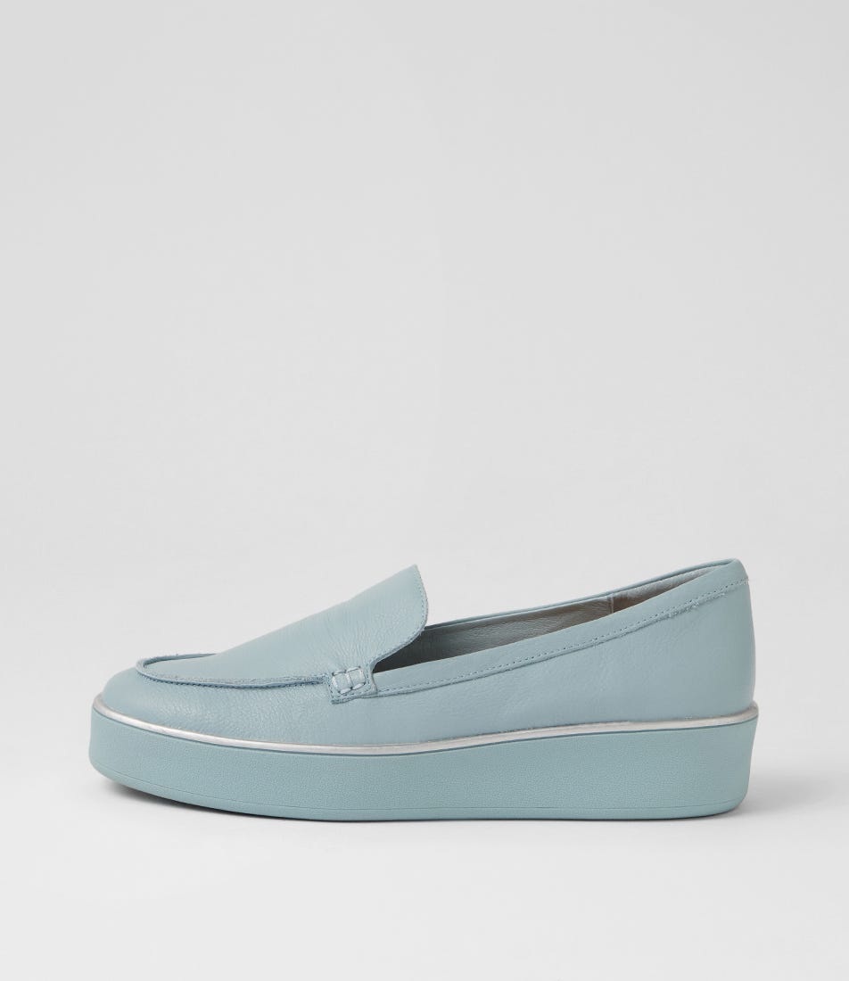 Zeelie W Denim Leather Flat Shoes
