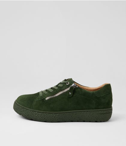Oceanne Xw Olive Suede Sneakers