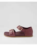 Hanka W Burgundy Leather Sandals