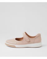 Aitch Xf Nude Leather Flat Shoes