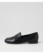 Deline Xw Black Leather Flat Shoes