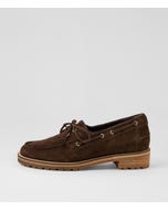 Moddie W Choc Suede Flat Shoes