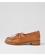 Moddie W Tan Leather Flat Shoes