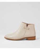 Seqal Almond Leather Ankle Boots