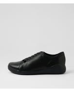 Yelsta Xf Black Leather Flat Shoes