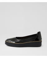 Zillay W Black Patent Leather Flat Shoes