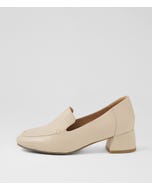 Zedda W Almond Leather Heels