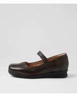 Rhapsody W Choc Leather Flat Shoes