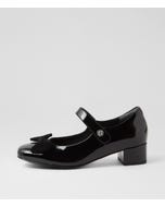 Kauras W Black Patent Suede Heels