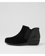 Sello Xw Black Suede Leather Ankle Boots