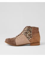 Tyrah Xf Taupe Suede Multi Ankle Boots