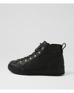 Hollens Xw Black Leather Ankle Boots