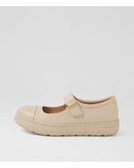 Obella Xw Almond Leather Flat Shoes