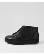 Oprea Xw Black Leather Ankle Boots