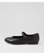 Chimi Xw Black Leather Flat Shoes