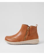 Sesta Xf Tan Leather Ankle Boots