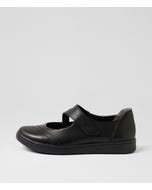 Dacre Xf Black Leather Flat Shoes