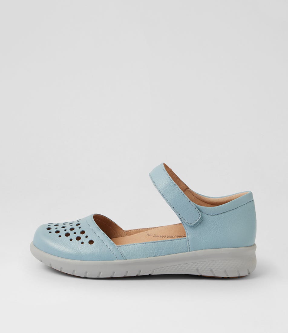 Serra Xw Denim Leather Flat Shoes
