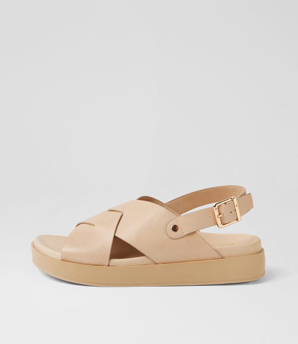 Geloe W Camel Leather Sandals