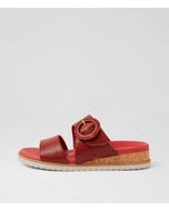 Vatha W Red Almond Leather Sandals