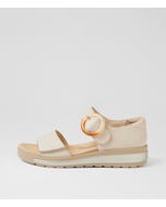 Gerla W Almond Leather Sandals