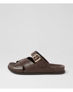 Hegle W Choc Leather Sandals