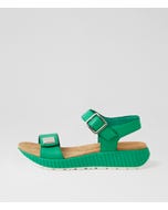 Littla W Emerald Leather Sandals