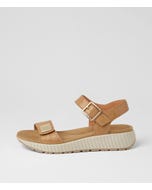 Littla W Dark Tan Almond Leather Sandals