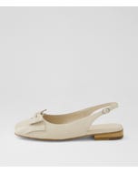 Deloe W Vanilla Leather Slingbacks