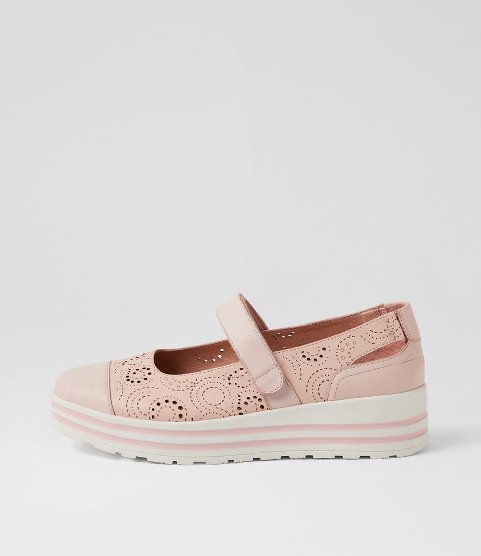 Volmar Xf Pretty Pink Leather Mary Janes